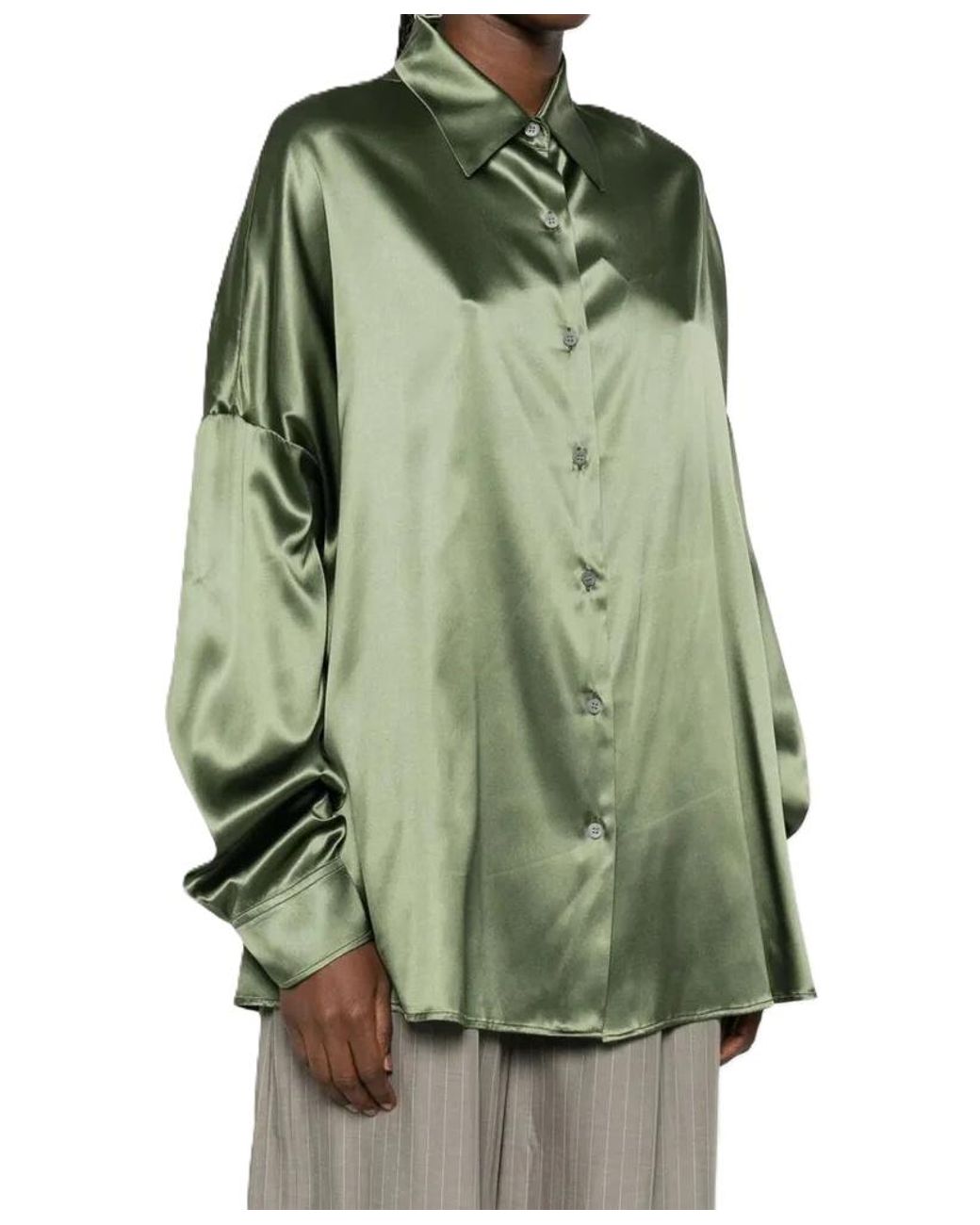 Dries Van Noten Green Long Sleeve Shirt