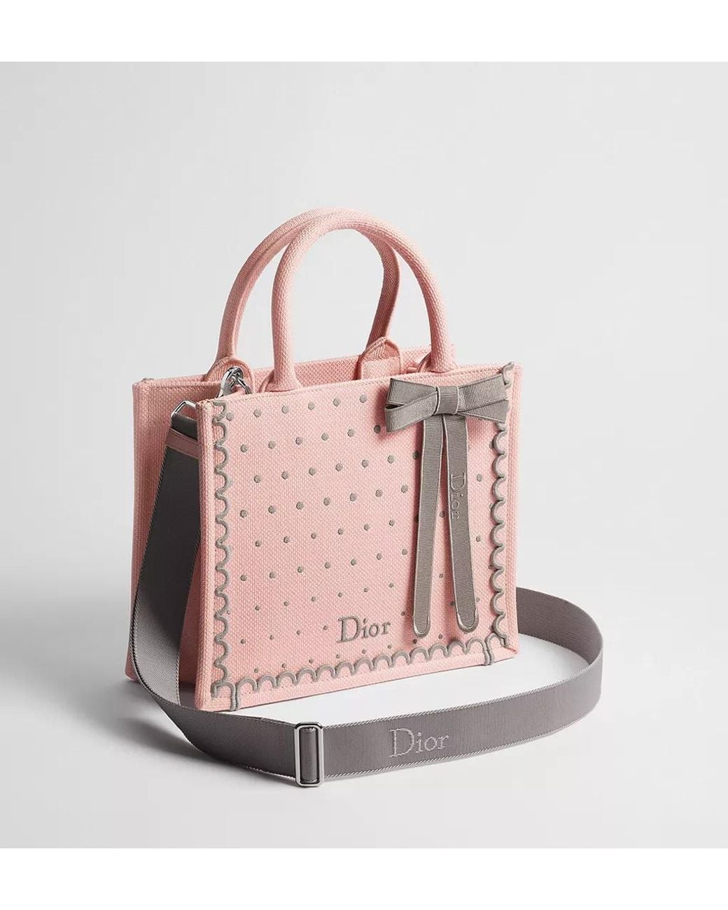 Dior Pink Small Book Tote With Strap