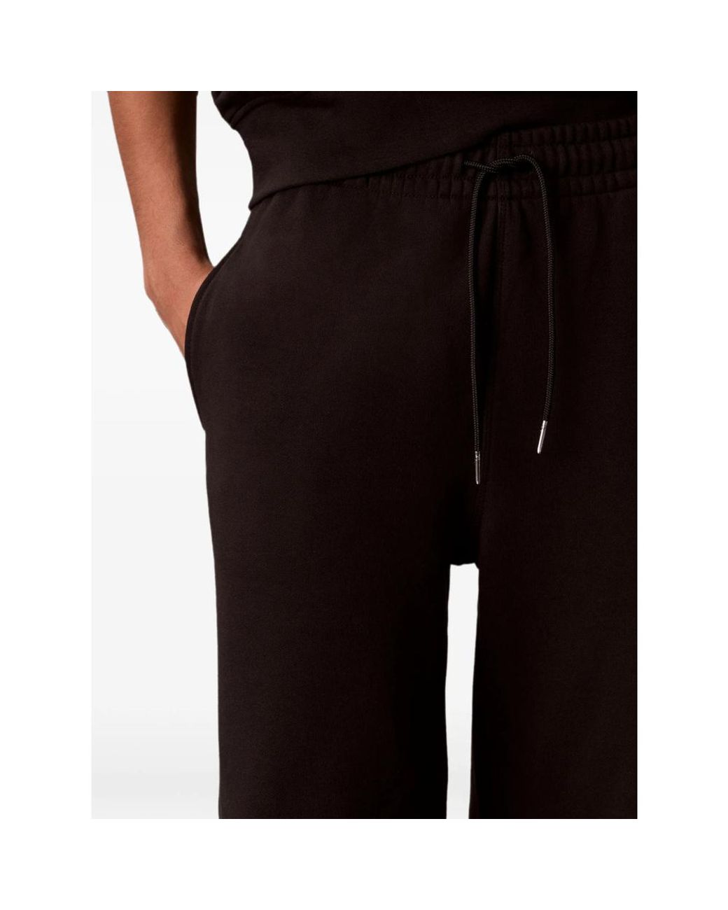 Calvin Klein Black Drawstring Straight-Leg Pants