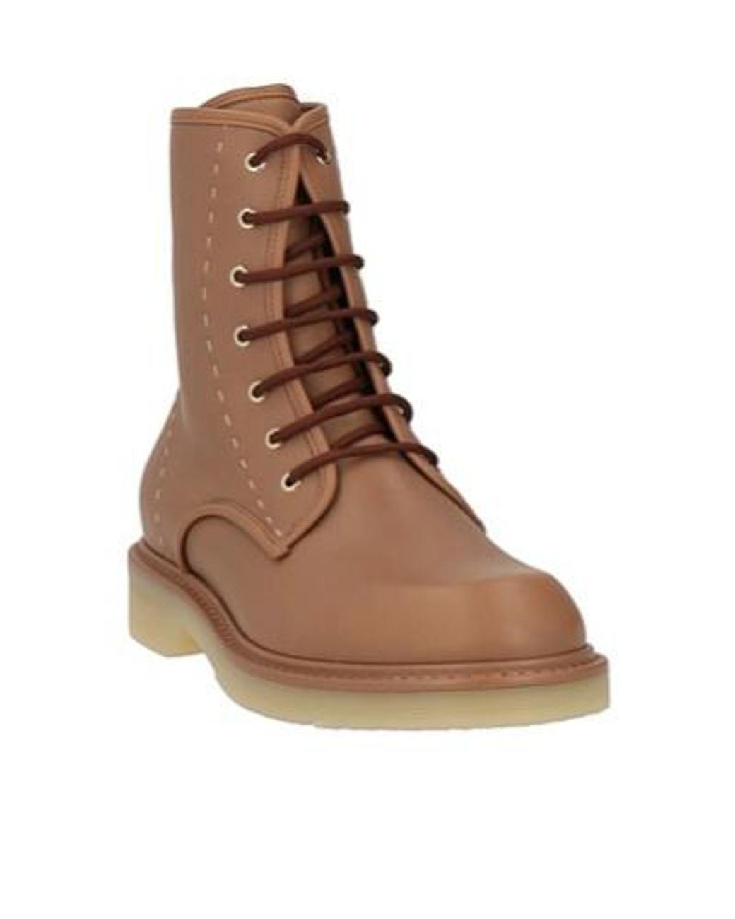 Max Mara Brown Simple Leather Ankle Boots