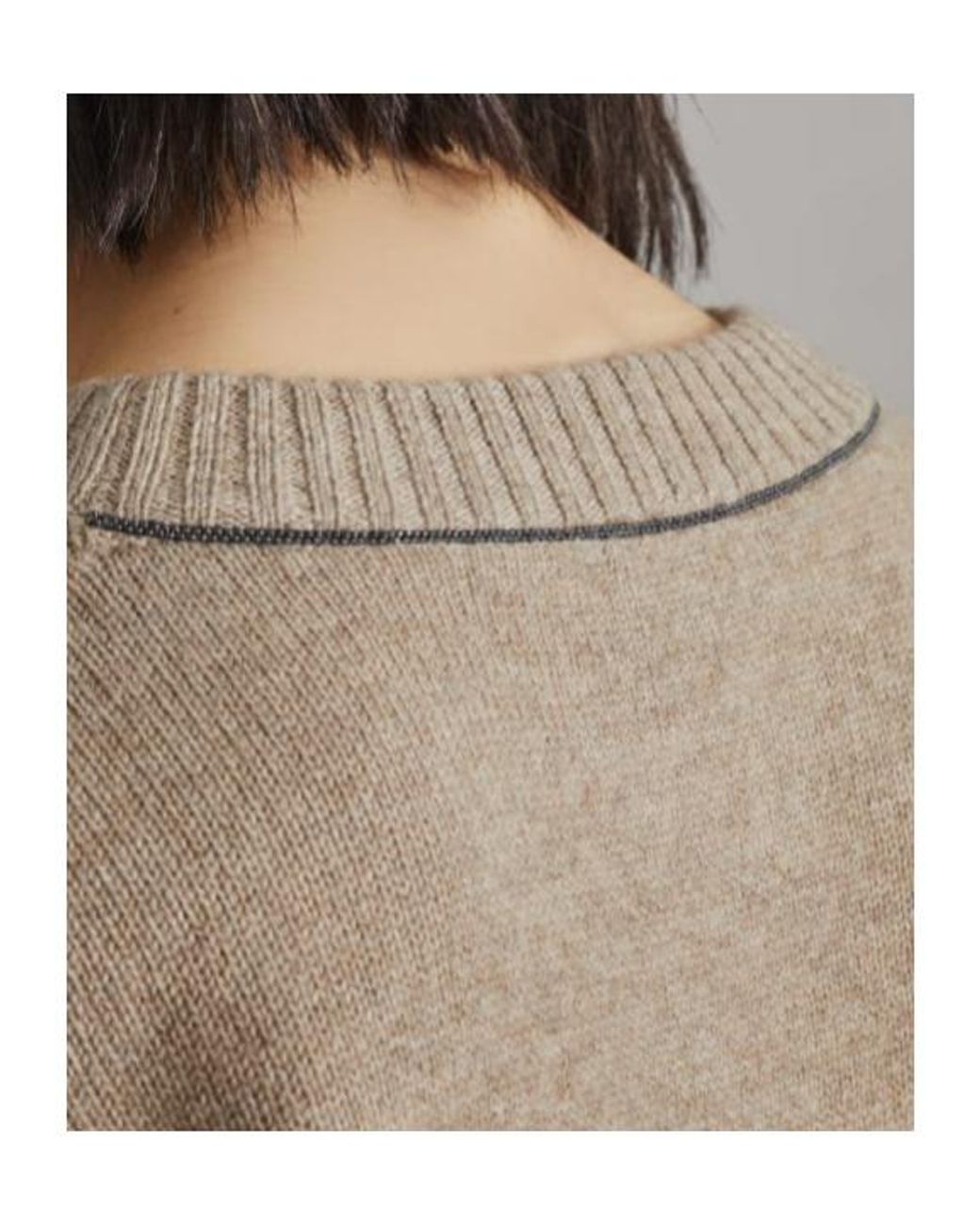 Brunello Cucinelli Natural Crewneck Knitted Jumper