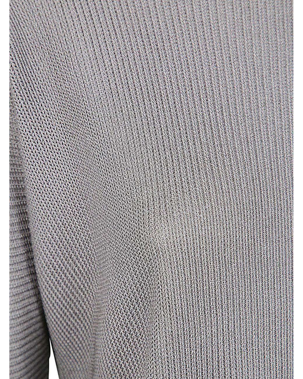 Giorgio Armani Gray Boat-Neck Jumper