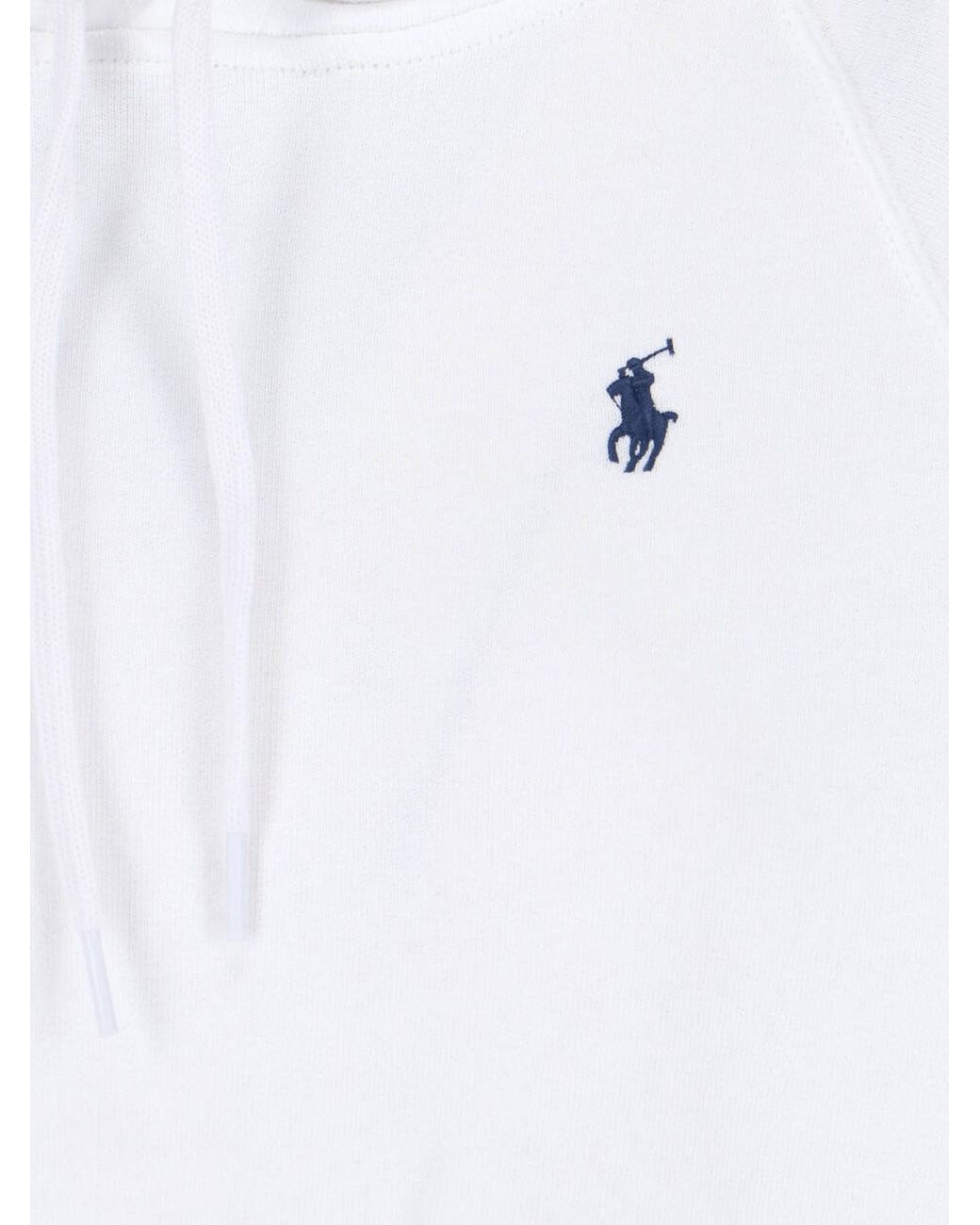 Polo Ralph Lauren White Pony Embroidered Drawstring Hoodie