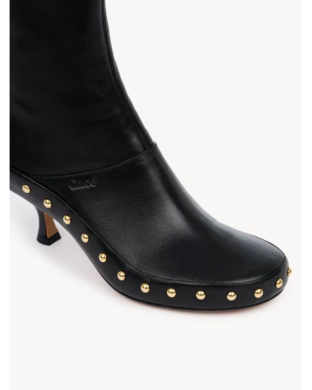 Chloé Black Chloé Studded Ankle Boots
