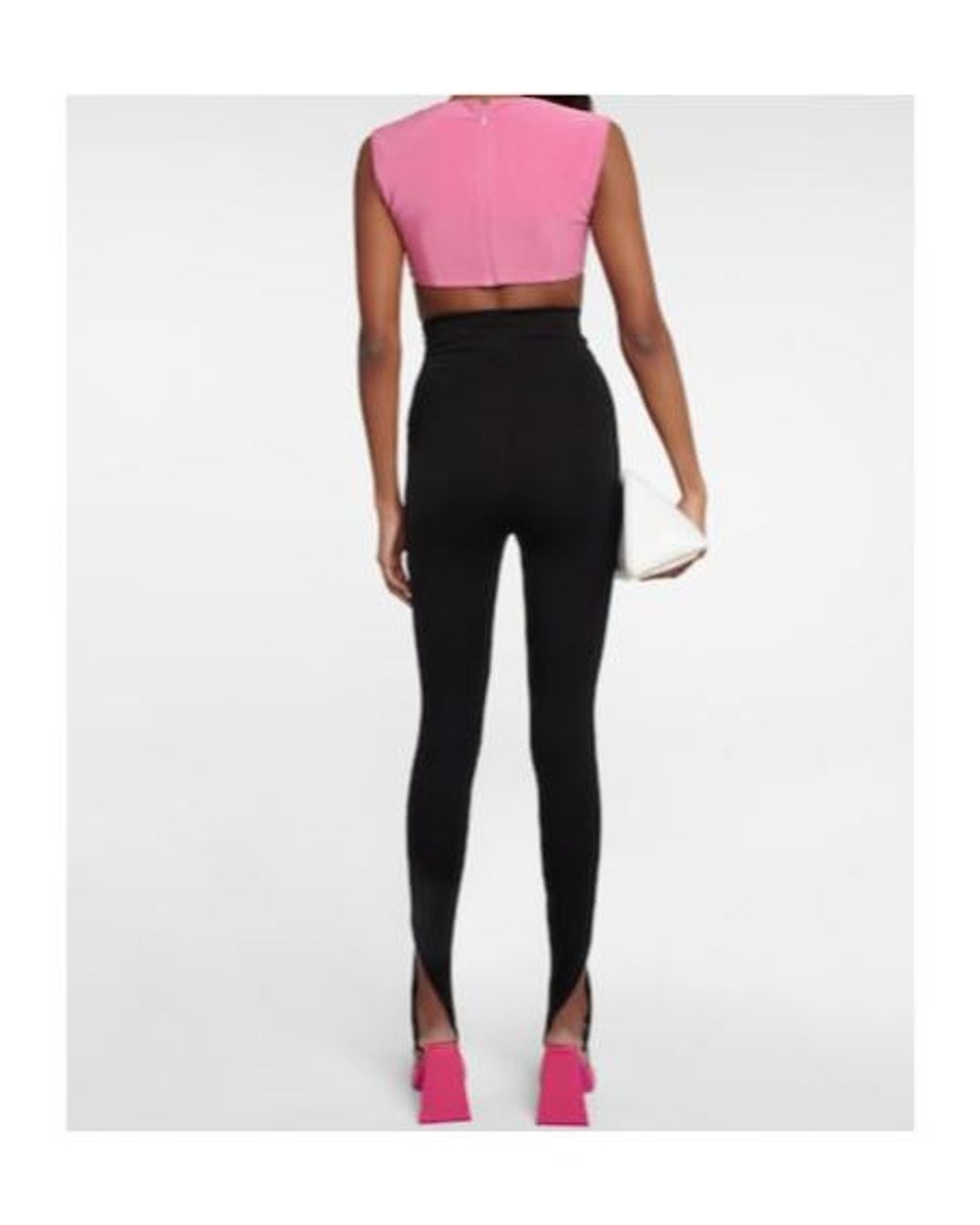 The Attico Pink Jersey Crop Top