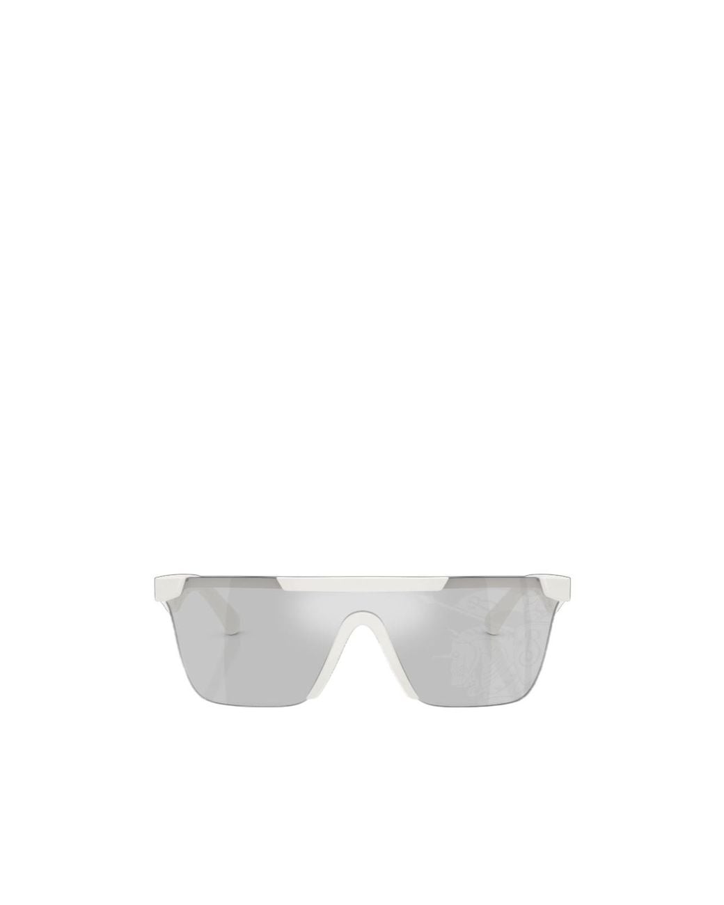Burberry White Geometric Sunglasses for men