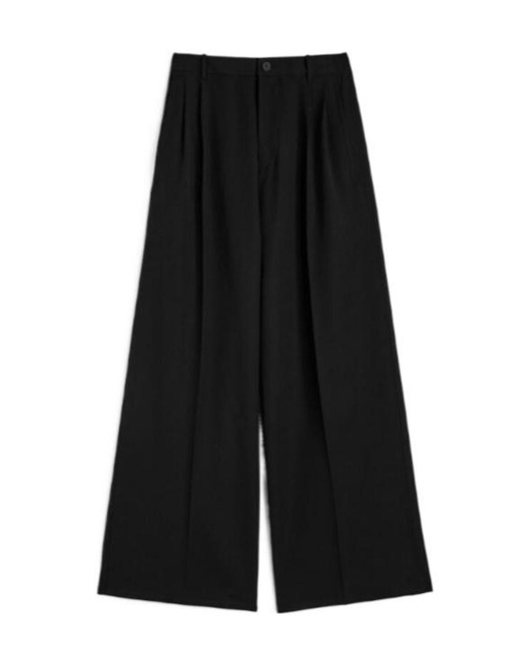 Jil Sander Black Pleated Gabardine Trousers