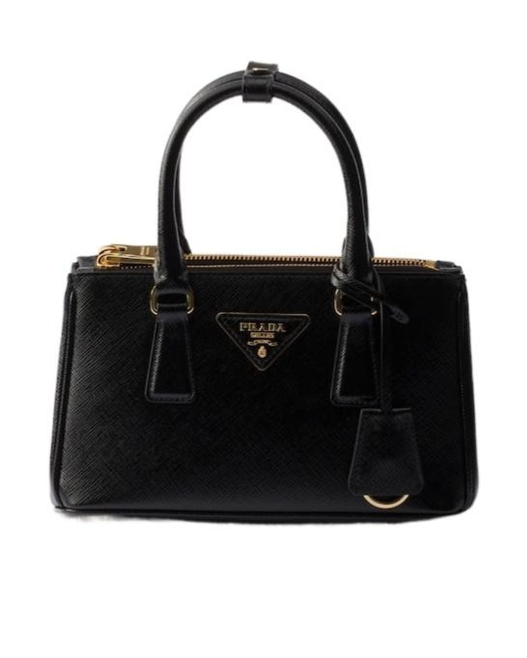 Prada Black Galleria Patent Saffiano Leather Mini-Bag