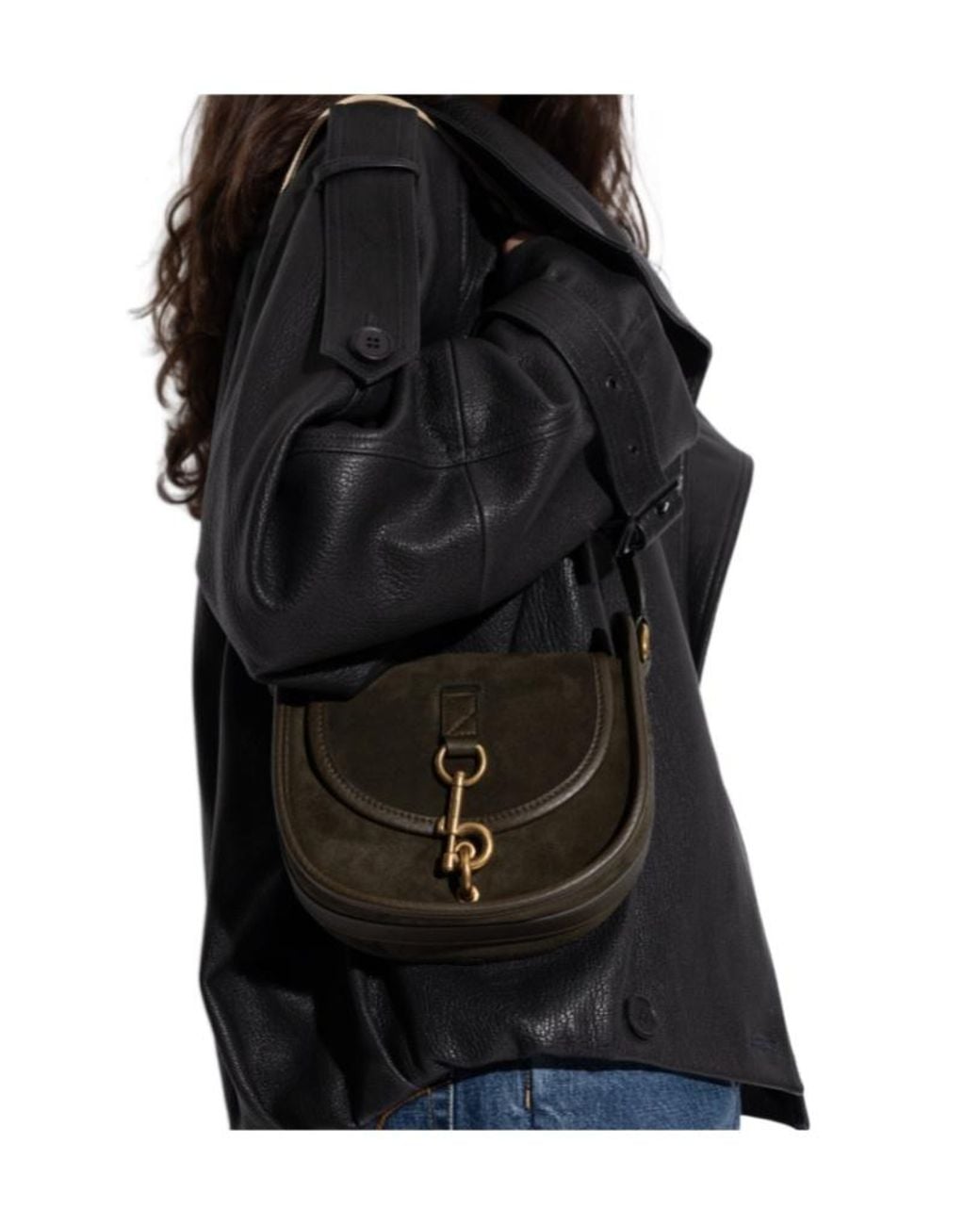 Burberry White Clip Foldover-Top Mini Shoulder Bag
