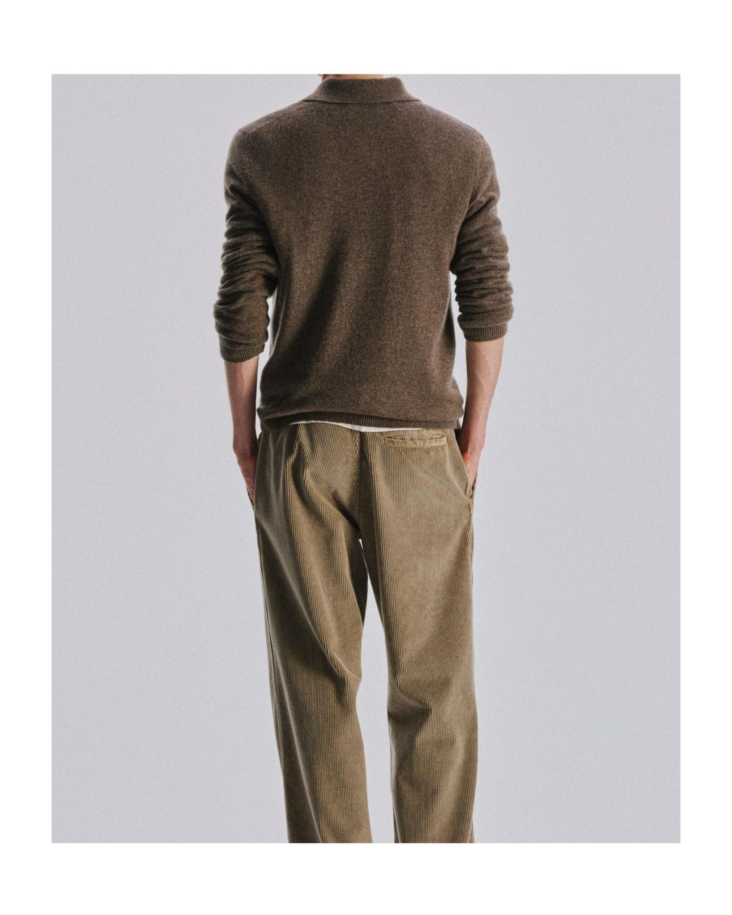 The Row Brown Long-Sleeved Polo Sweater for men