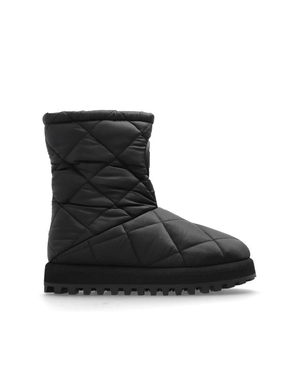 Dolce & Gabbana Black Snow Boots With Logo