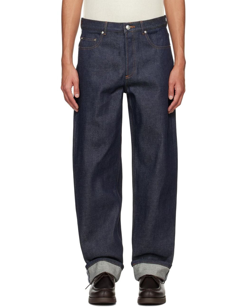A.P.C. Blue Straight-Leg Slim-Fit Jeans for men
