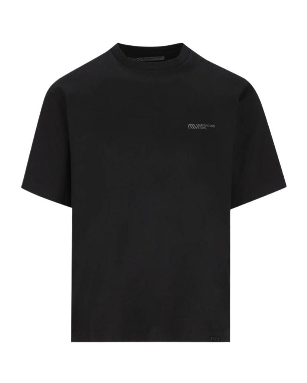 Massimo Osti Studio Black Logo Print T-Shirt for men