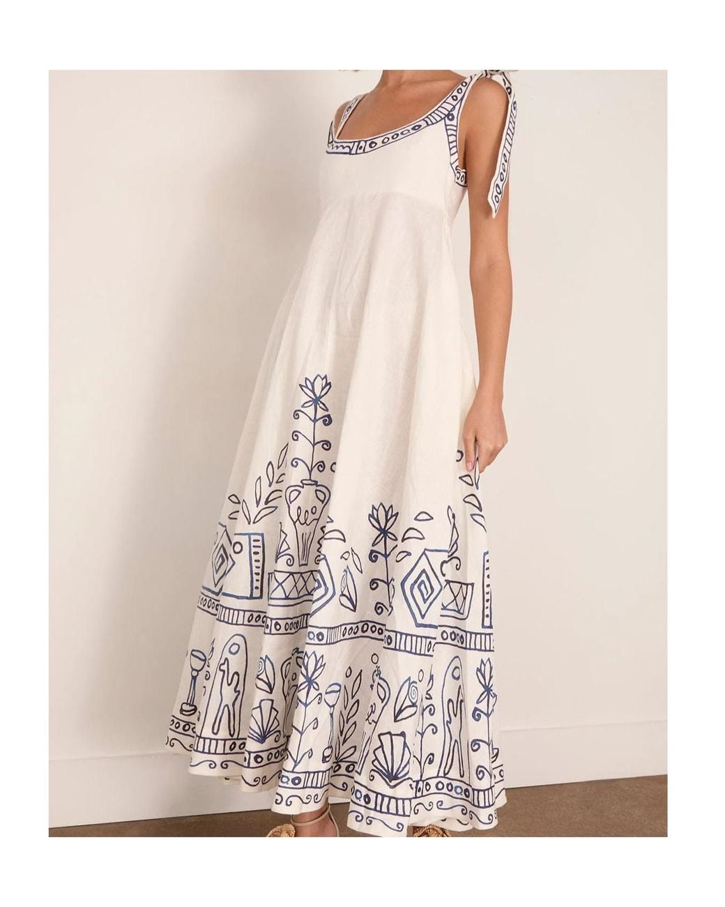 ALÉMAIS White Leela Midi Dress