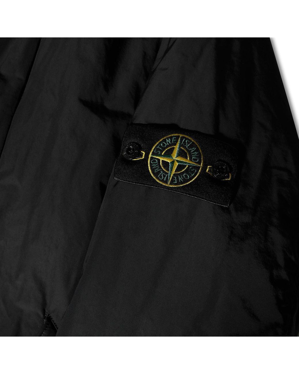 Stone Island Black Midlength Trench Coat for men