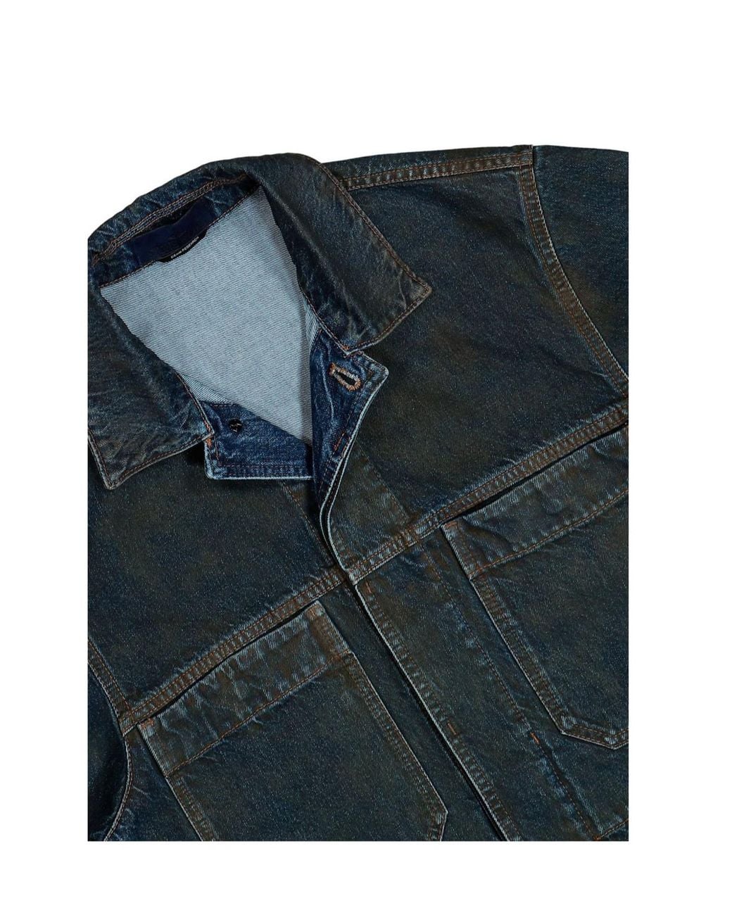 Stone Island Blue Logo Patch Denim Jacket for men