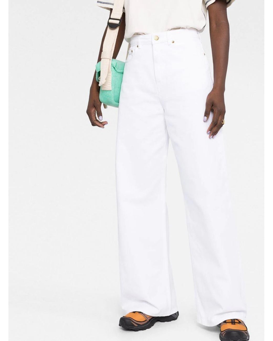 Golden Goose Deluxe Brand White Wide-Leg Jeans