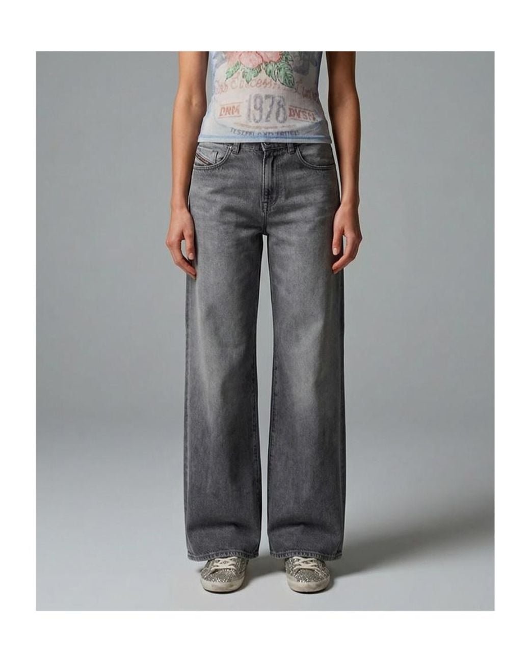 DIESEL Gray "1978 D-Akemi" Jeans