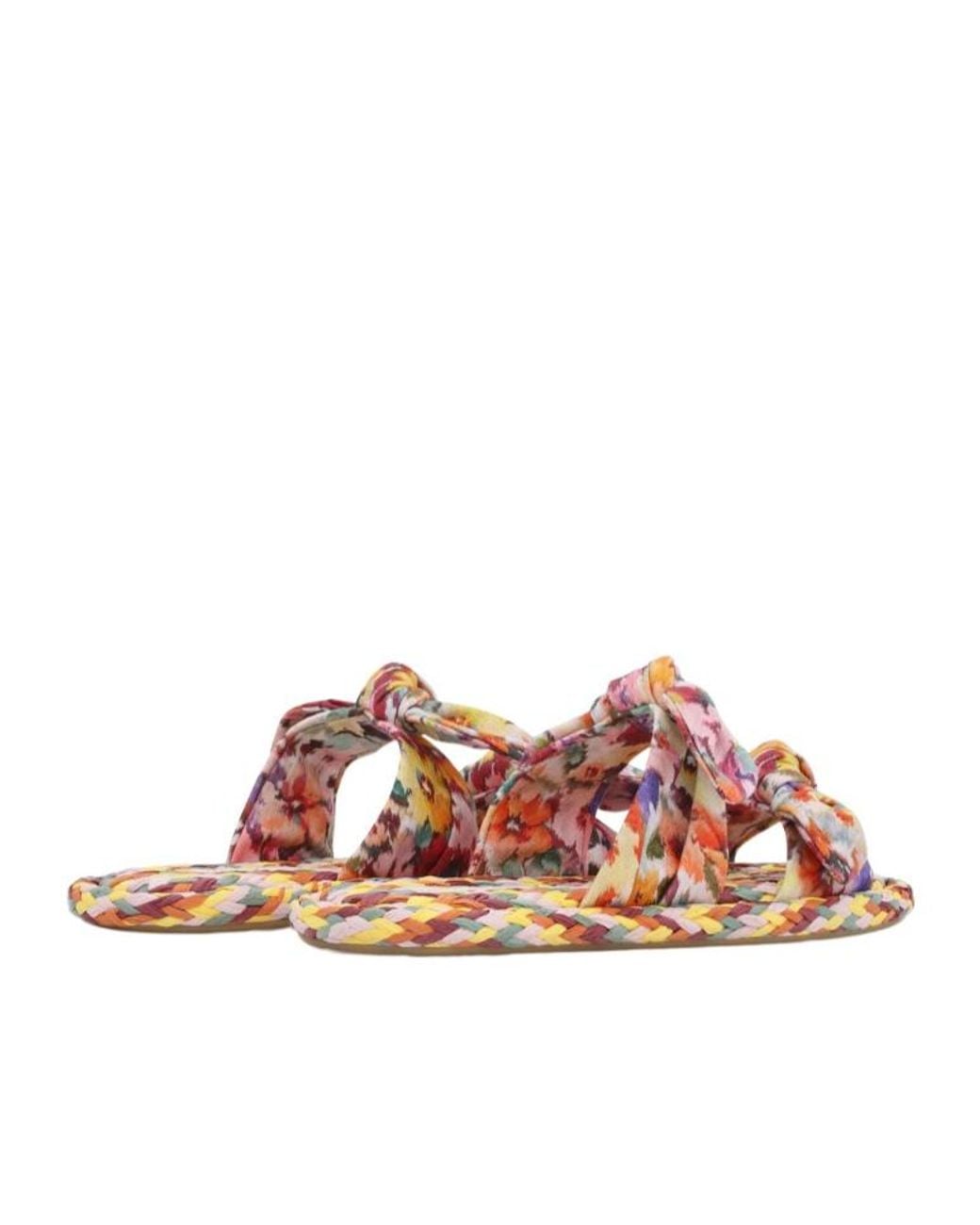 Zimmermann Red Printed Slippers