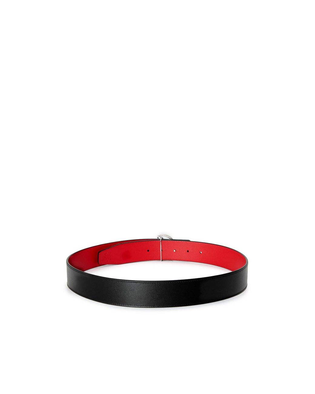 Christian Louboutin Red Solid Color Belt for men