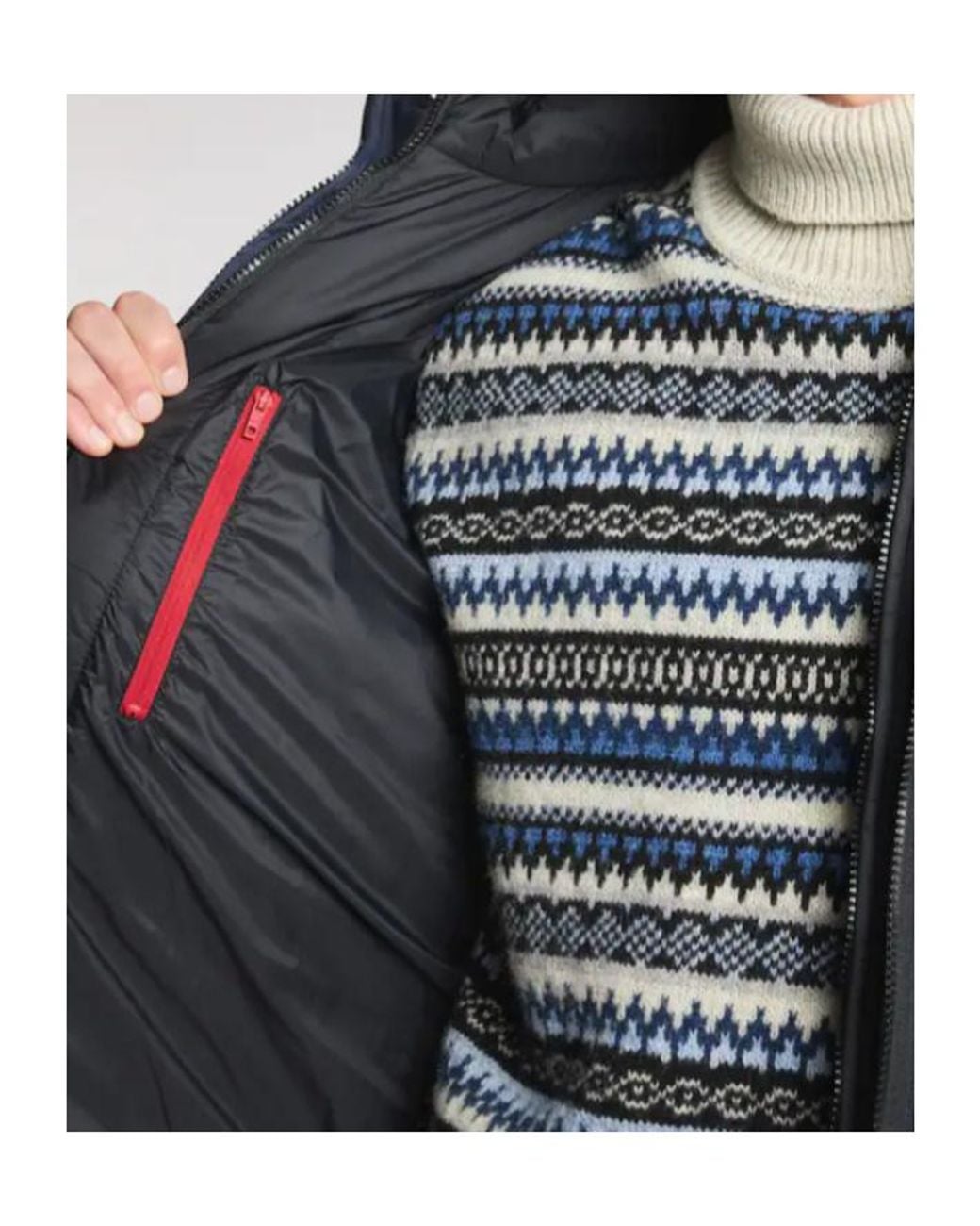 Fay Blue Quilted Down Hooded Jacket for men