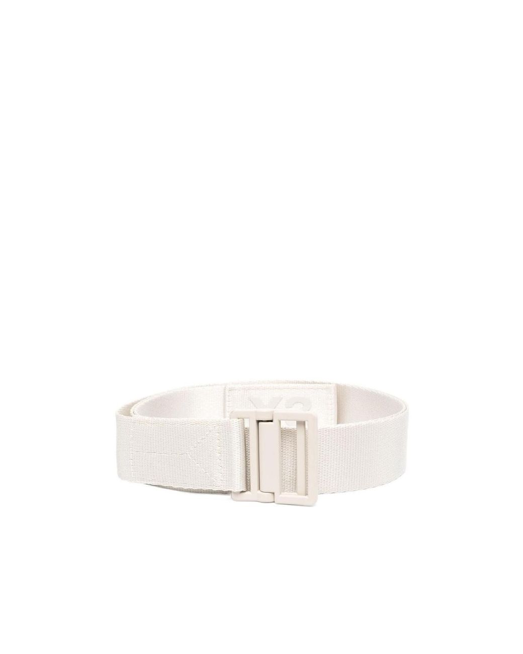 Y-3 White Logo Print Belt