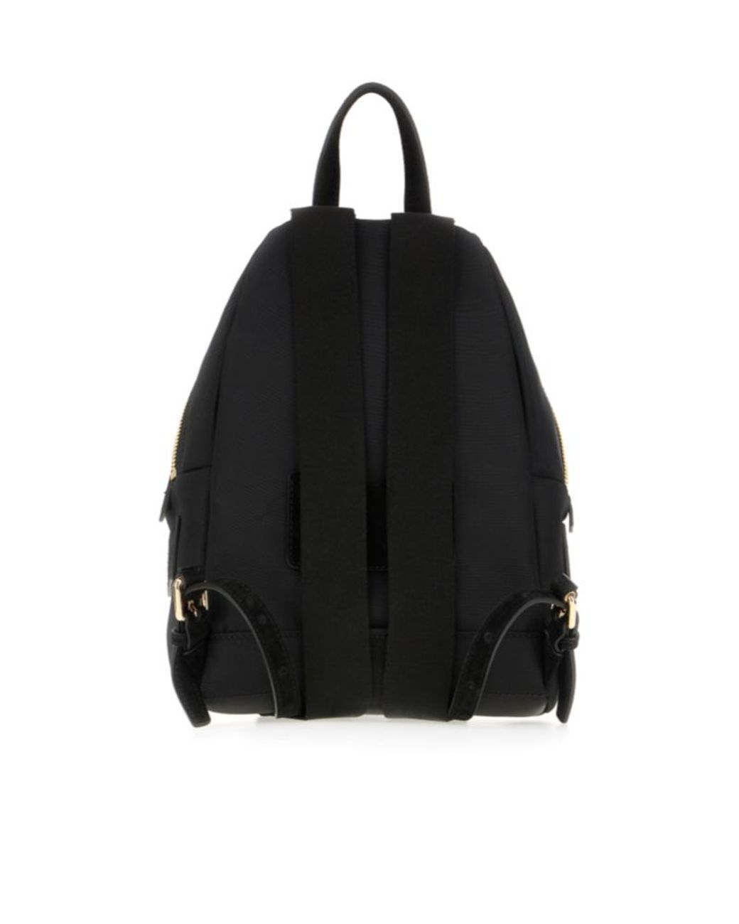 Moschino Black Small Logo-Plaque Backpack