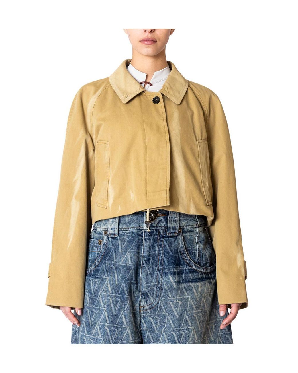 Acne Natural Long-Sleeved Casual Jacket