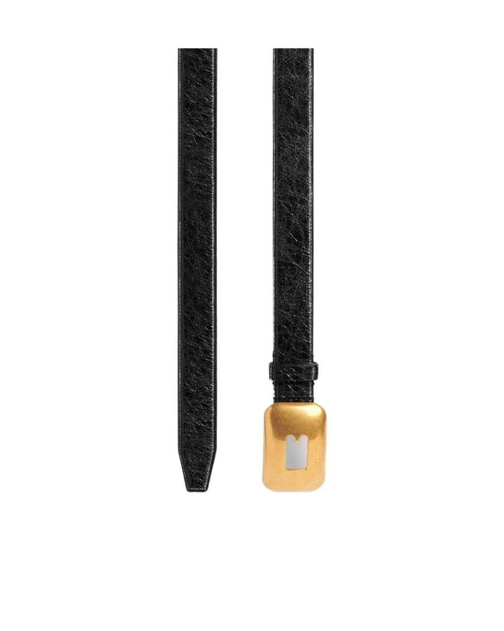 Balenciaga White Rectangular Buckle Belt
