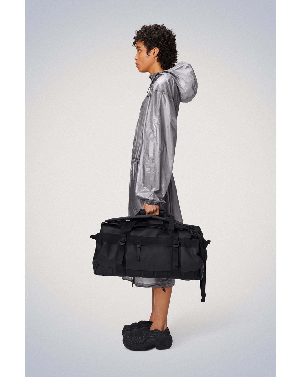 Rains Black Small Texel Duffel Bag for men
