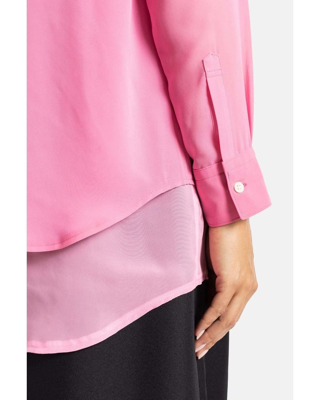 Comme des Garçons Pink Comme Des Garçons Long-Sleeved Layered Burttoned Shirt