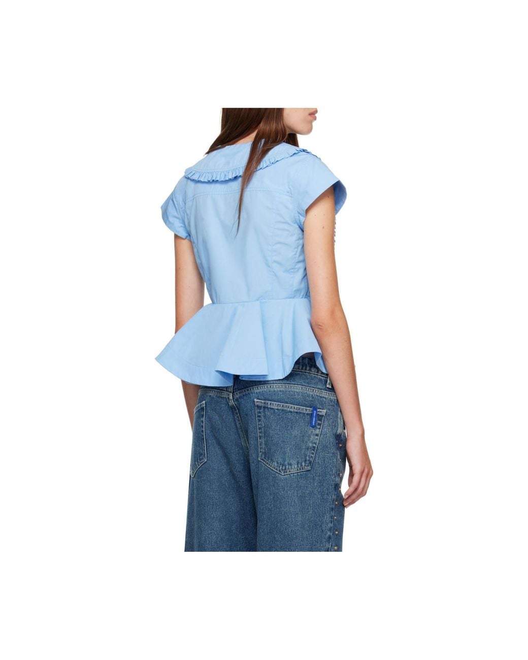 Ganni Blue Blouse