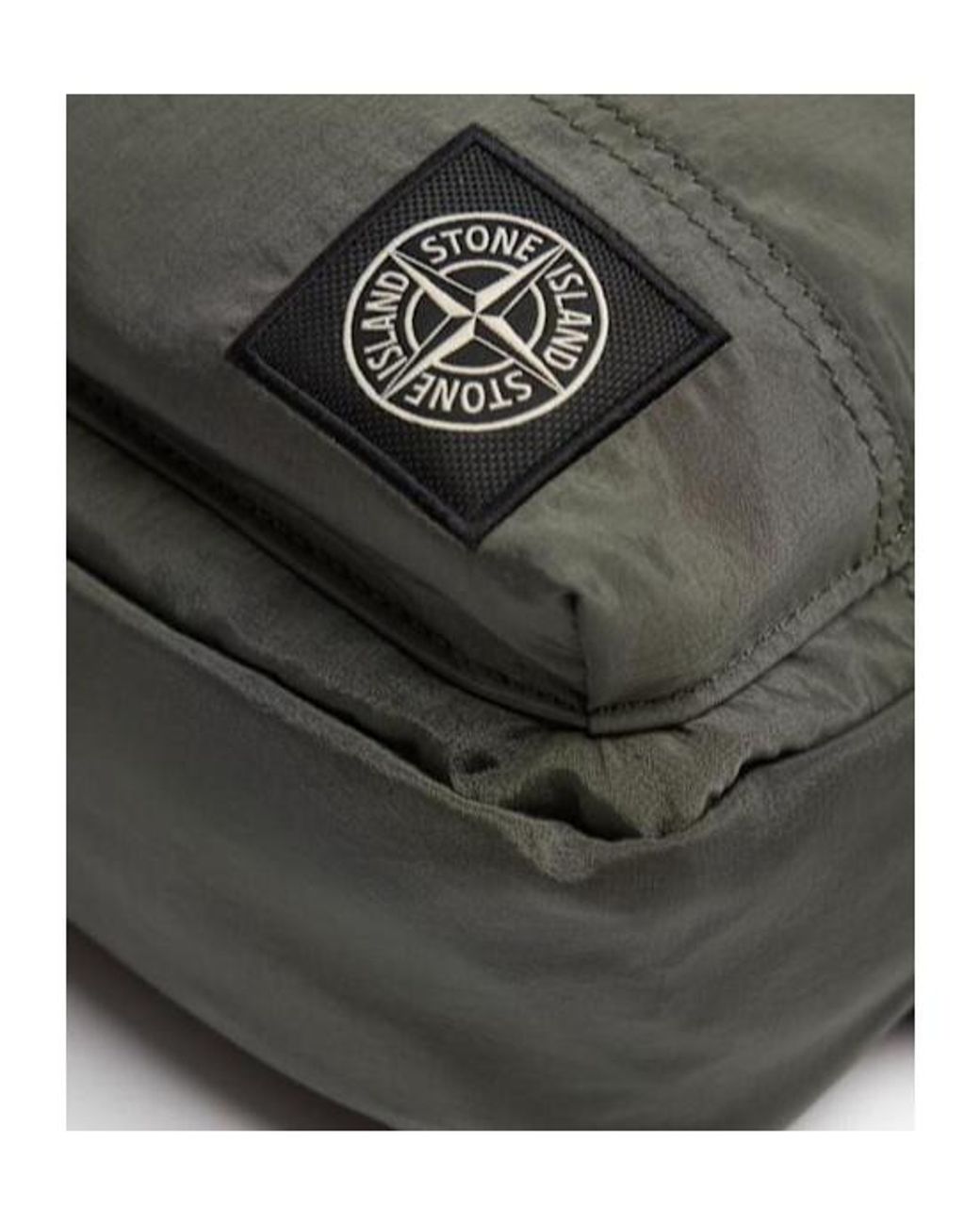 Stone Island Black Coated Nylon Pouch for men