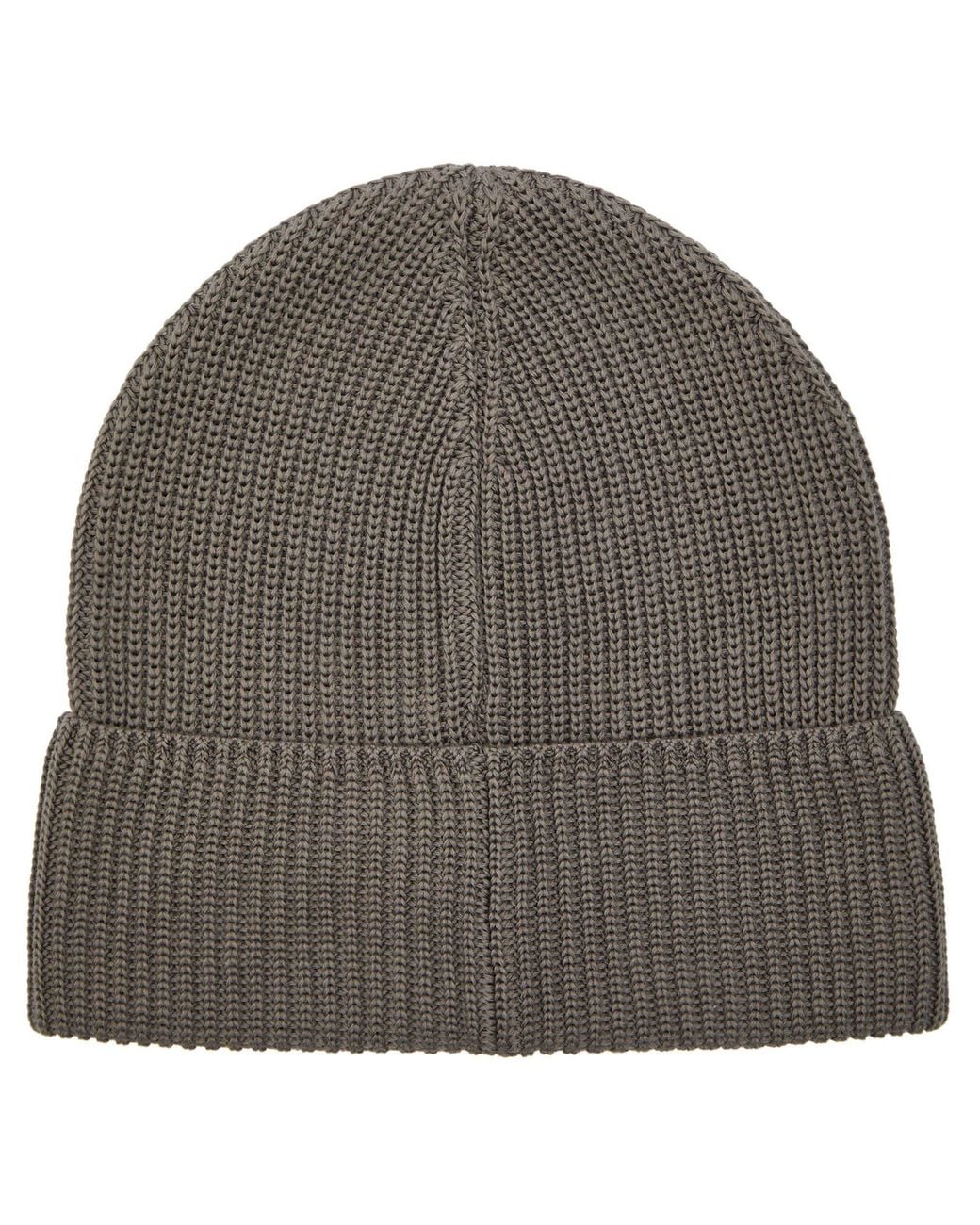 Moncler Brown Ribbed Knitted Cold-Weather Cap for men