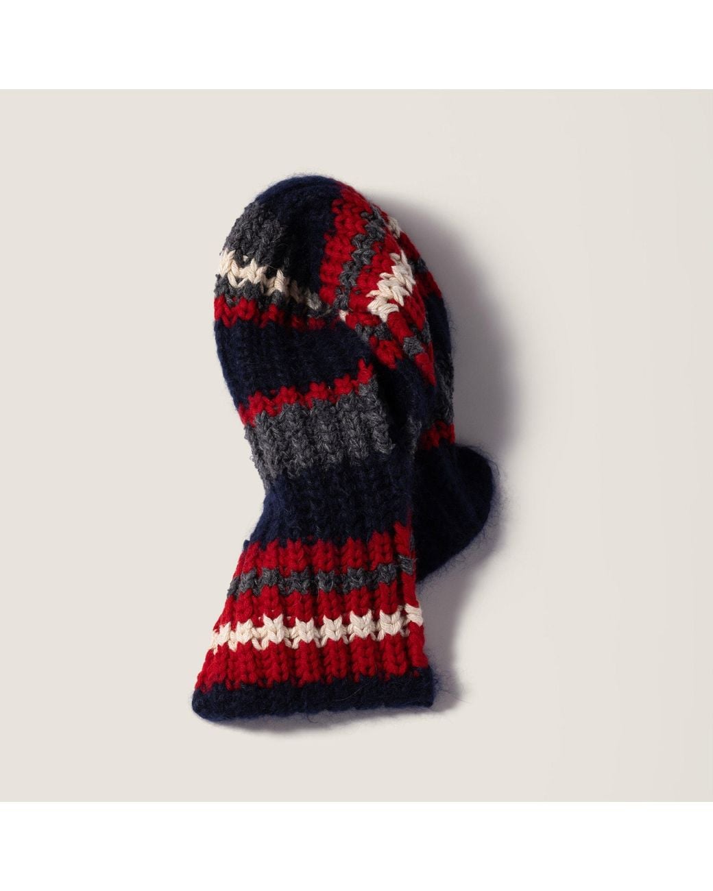 Miu Miu Red Silk, Wool And Cashmere Scarf