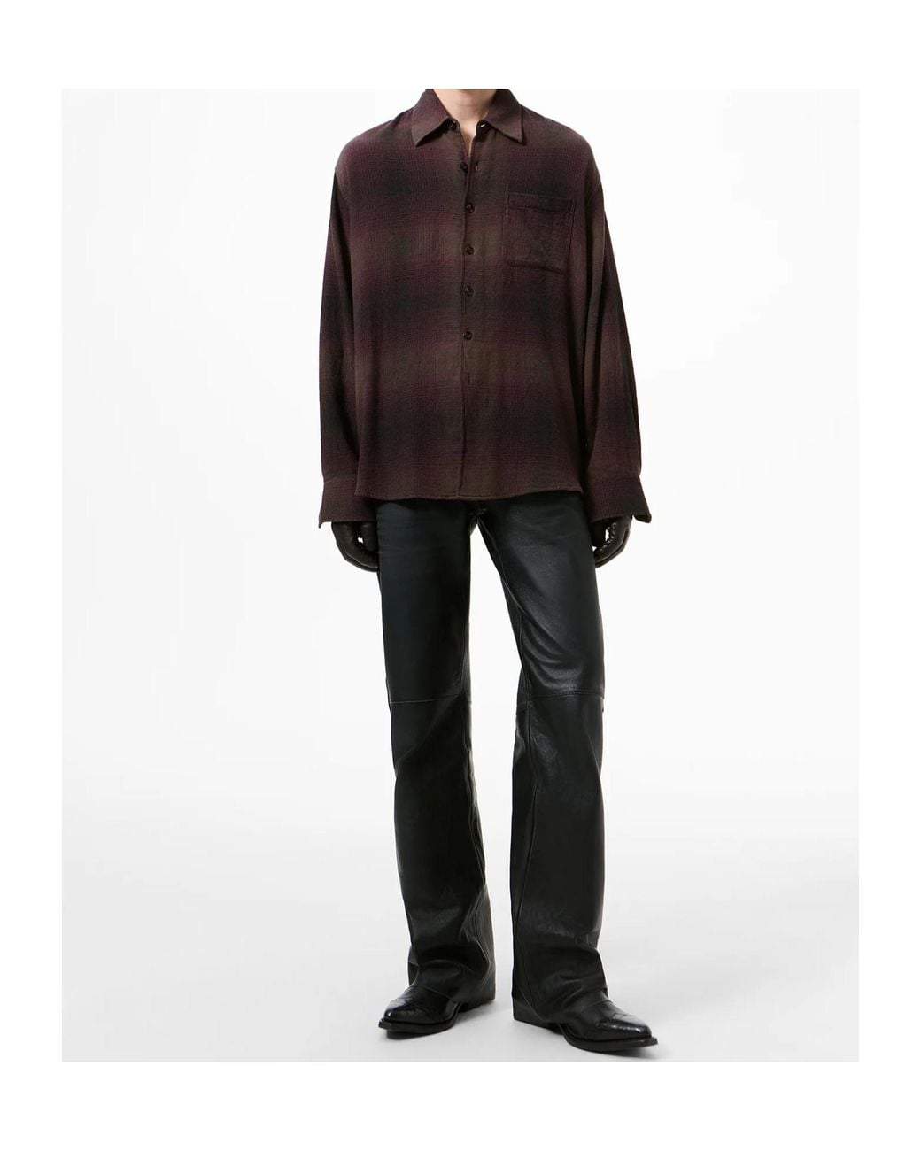 Our Legacy Brown Plaid Shirt for men