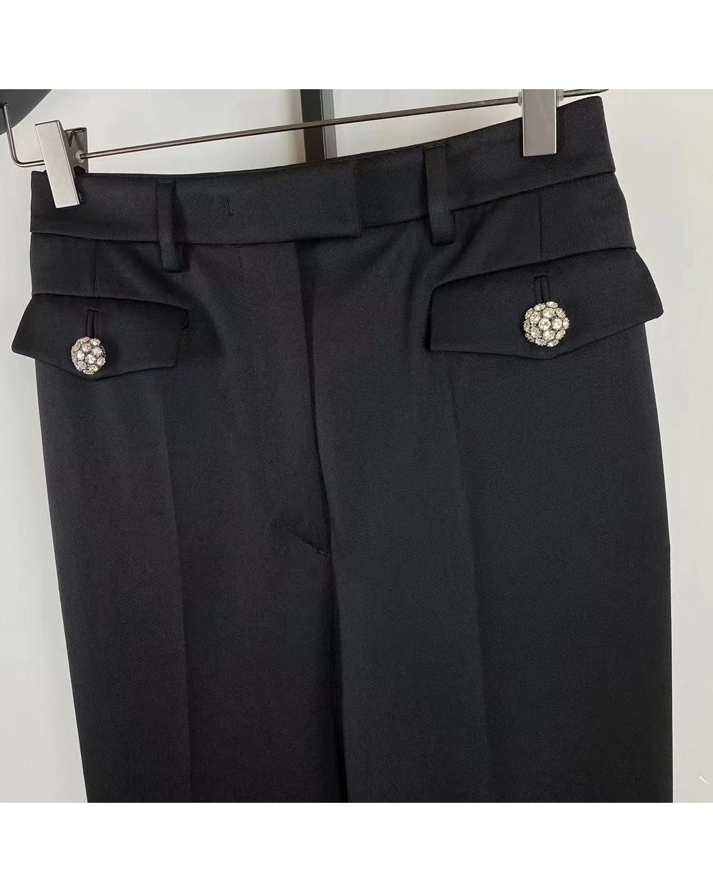 Prada Black Front Pocket Tailored Trousers