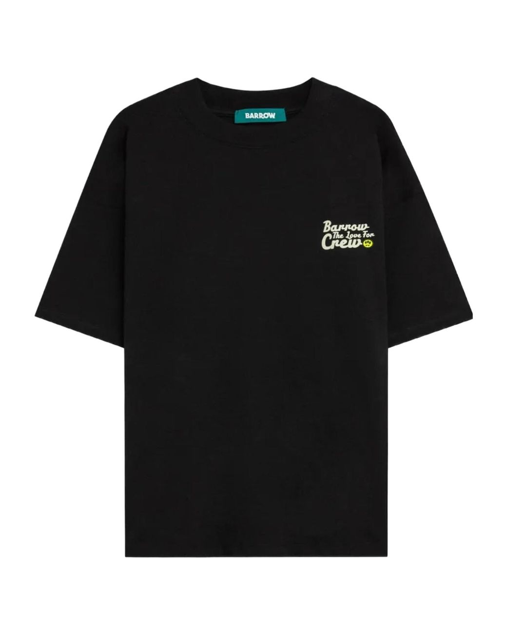 Barrow Black Printed Crewneck T-Shirt for men