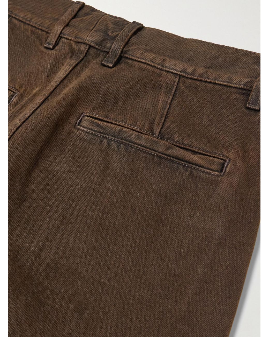 Dries Van Noten Brown Wide-Leg Denim Trousers