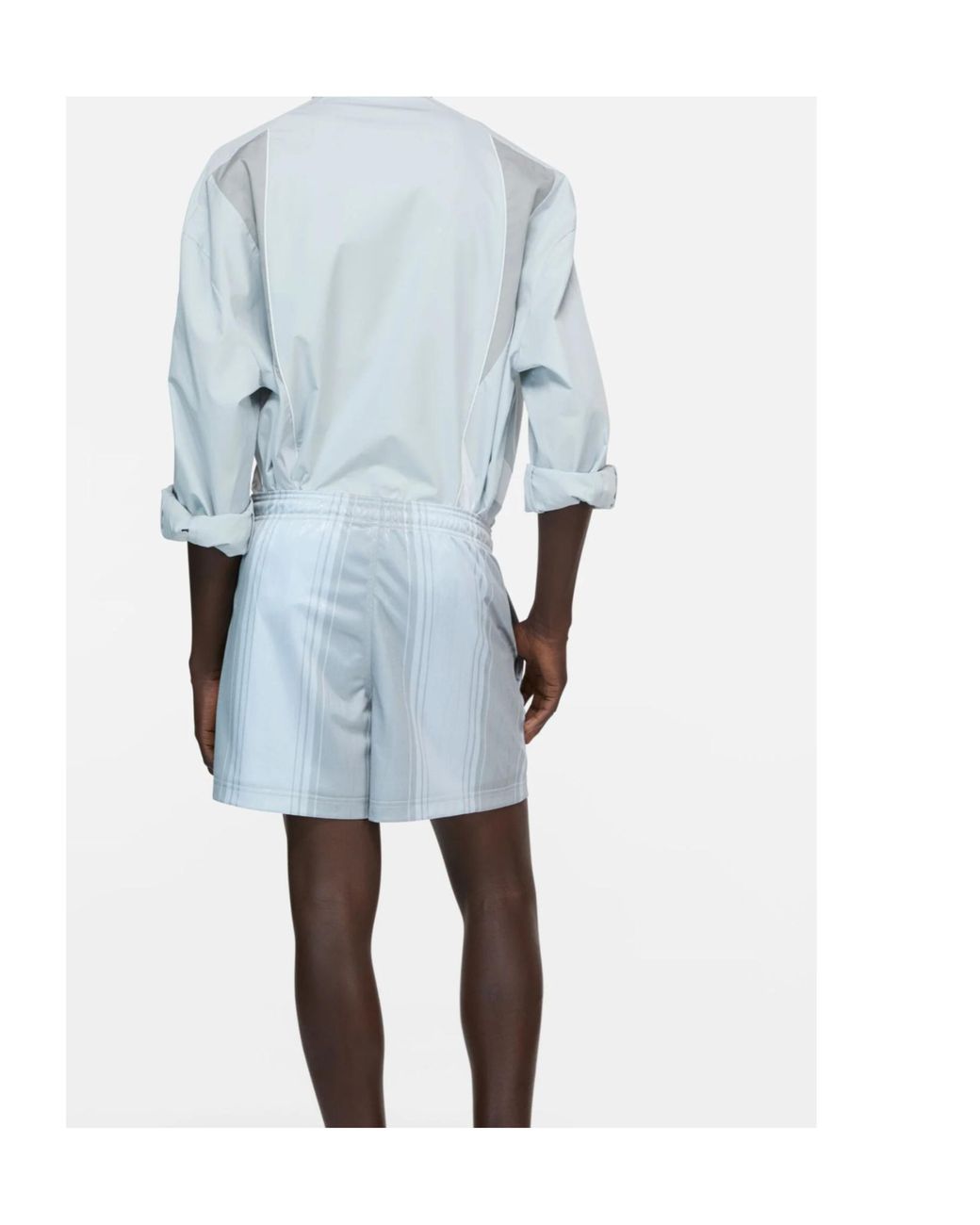 Acne Blue Embroidered Logo Button-Up Shirt for men