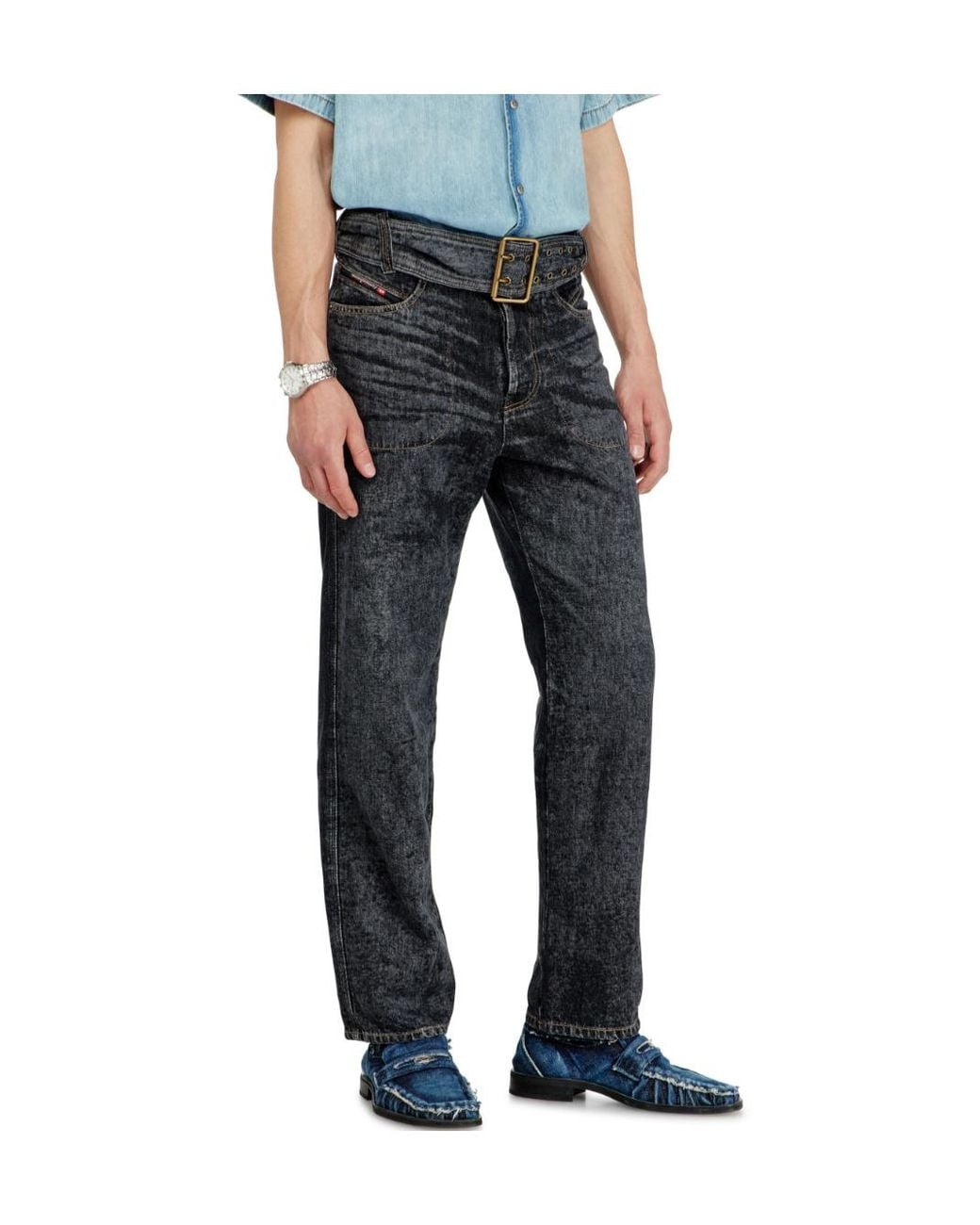 DIESEL Gray D-Macrus-S Jeans for men