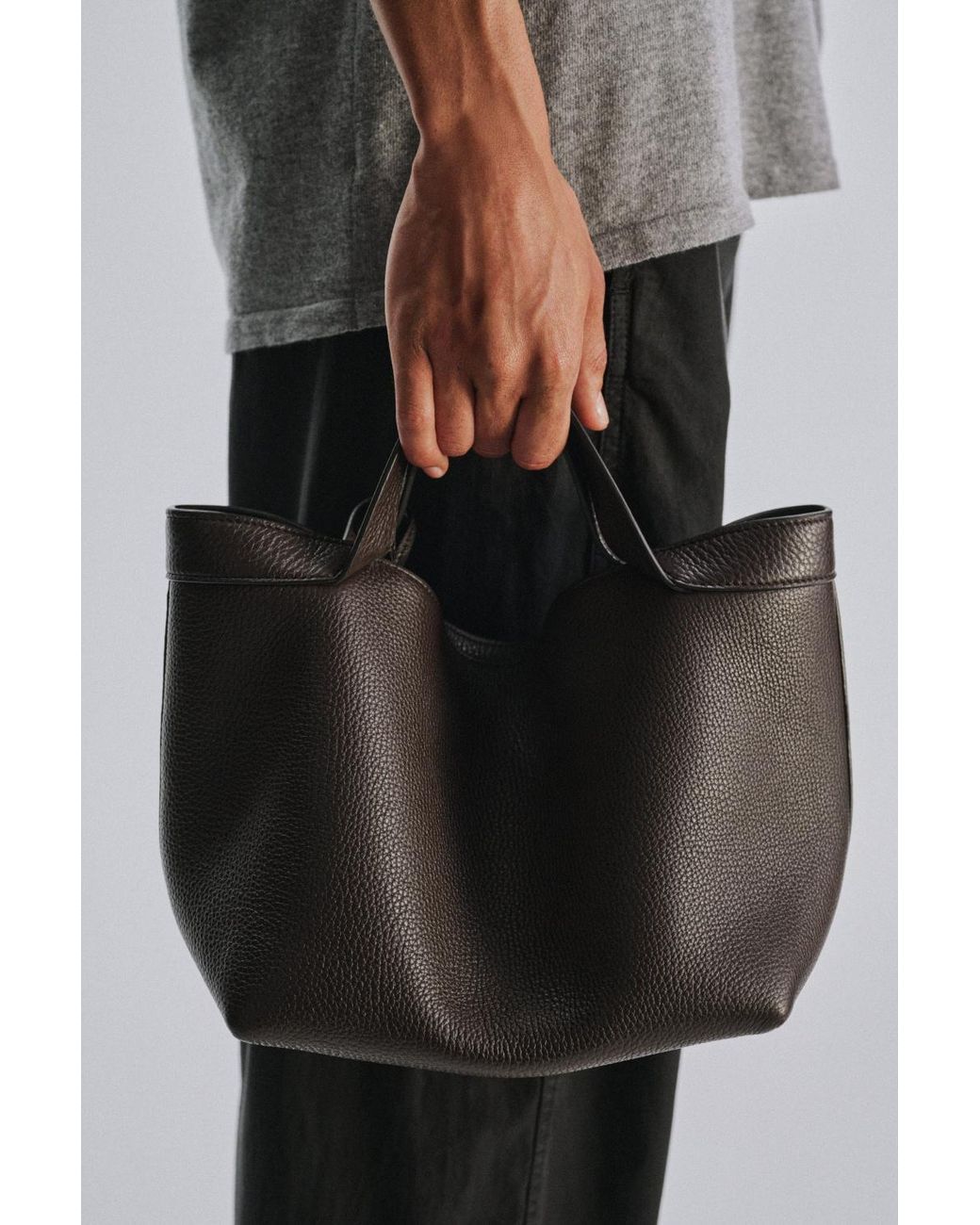 The Row Black Small Kit Tote Bag