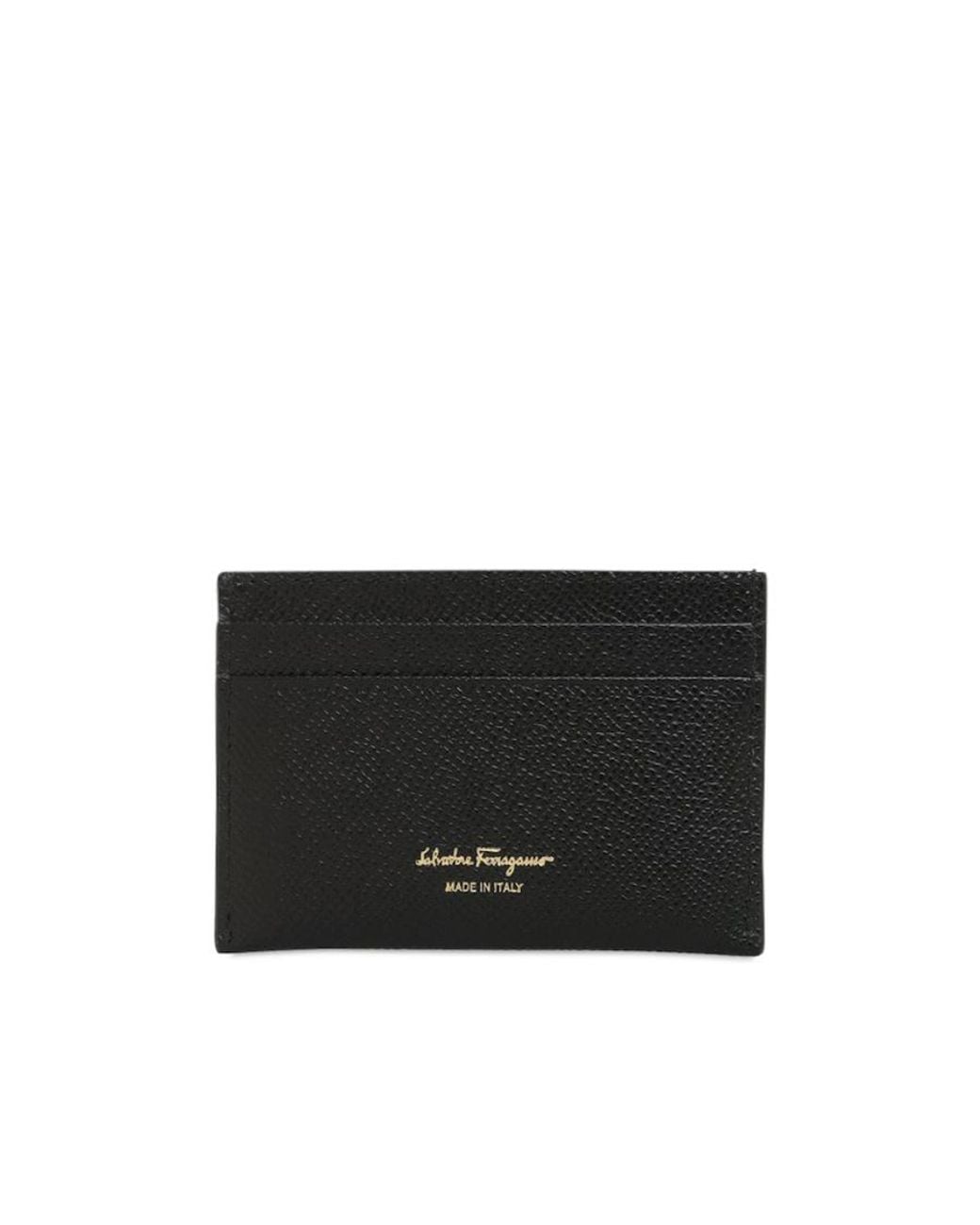 Ferragamo Black Leather Card Holder