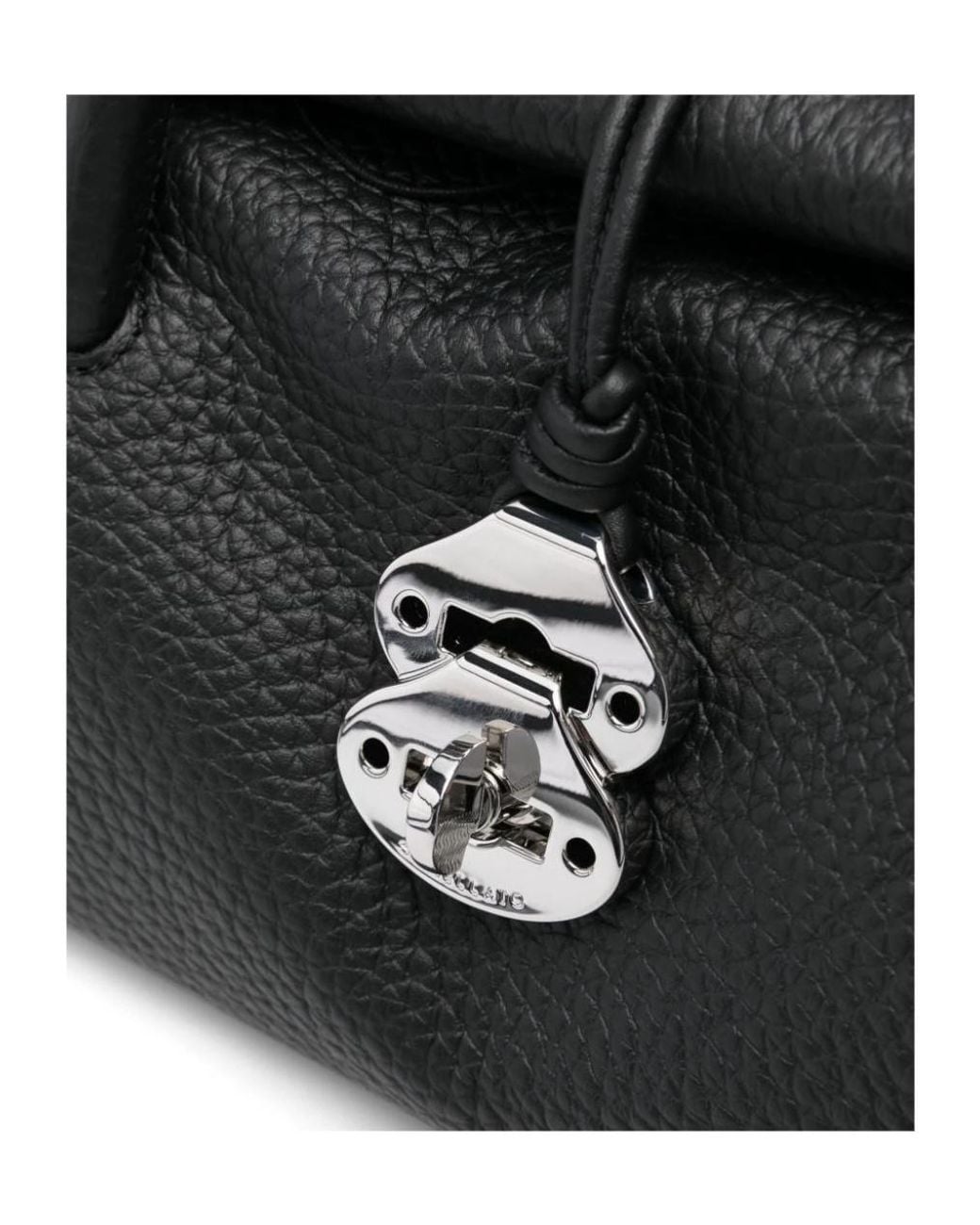 Zanellato Black Dotta Top Handle Tote Bag