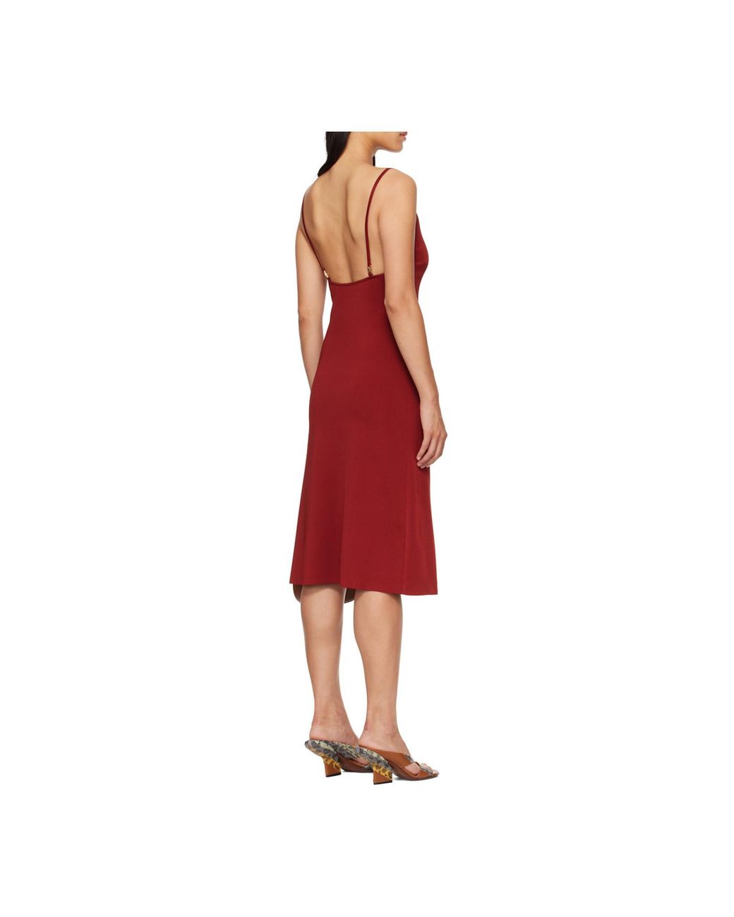 Ferragamo Red Knitted Slip Dress