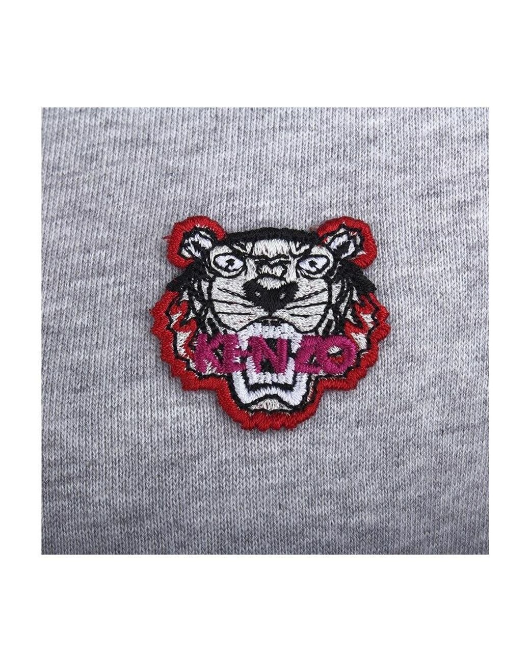 KENZO Blue Tiger Head Embroidered Knit Sweater
