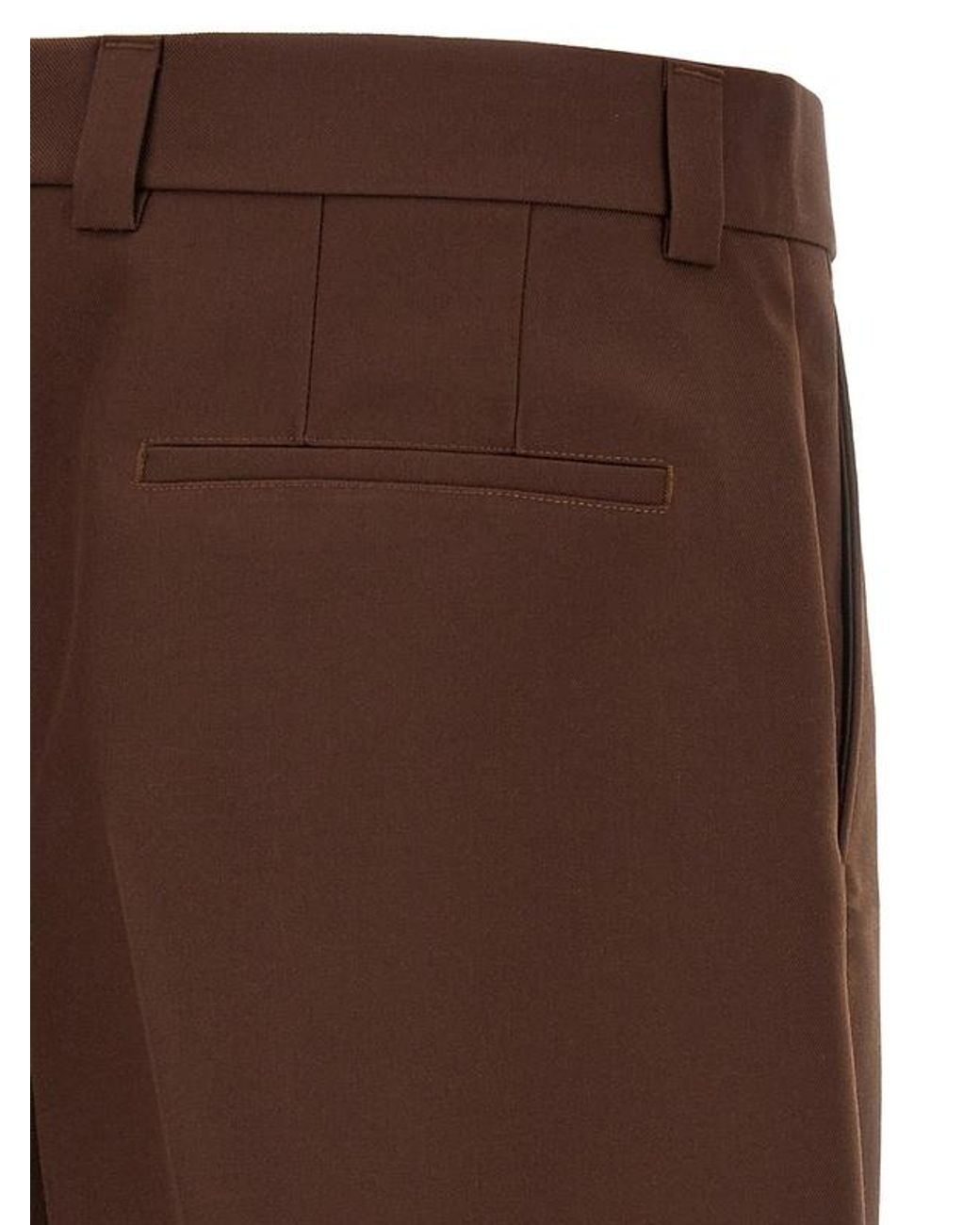 Gucci Brown グッチ プリーツディテール ショーツ for men
