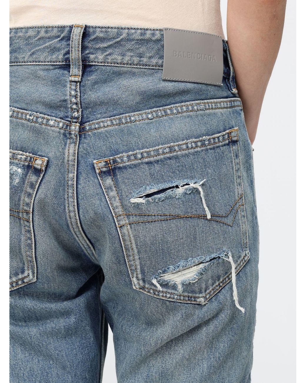 Balenciaga Blue Straight Slim-Leg Jeans
