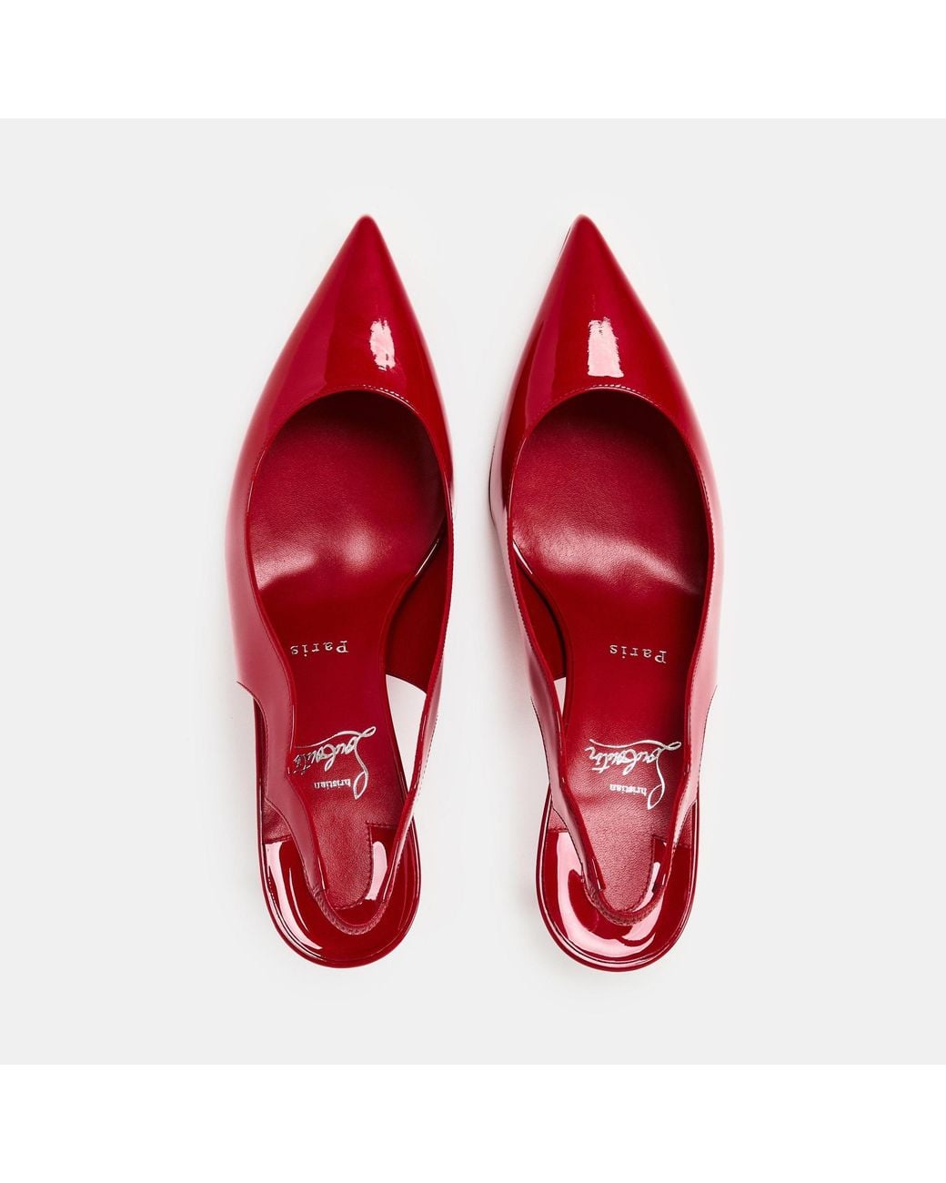 Christian Louboutin Signature Coloured Underside Italian Slingbacks