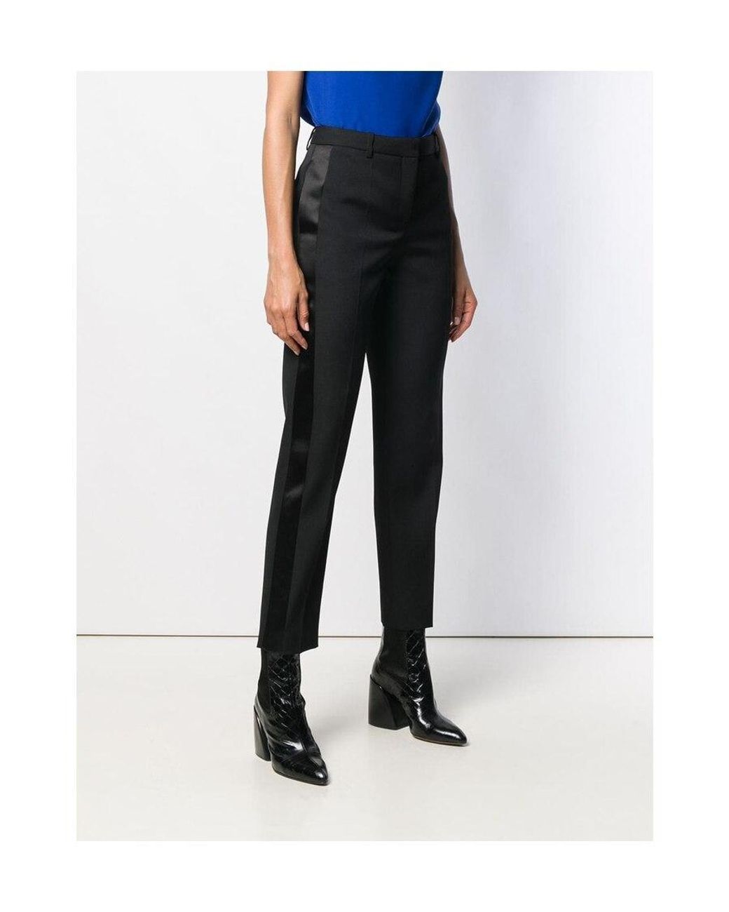 Givenchy Black Contrasting Trim Tuxedo Trousers
